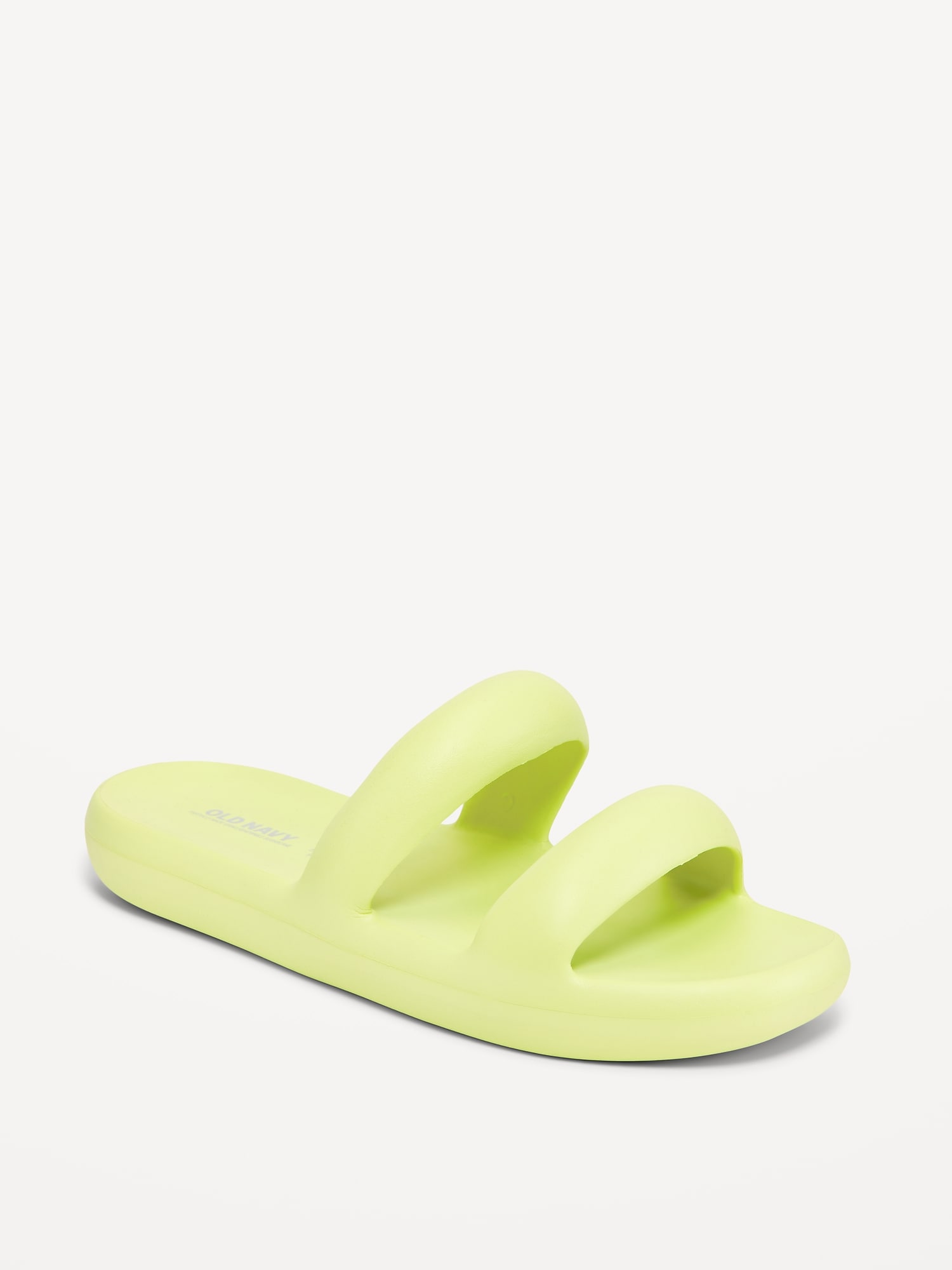 Double-Strap Puff Slide Sandals