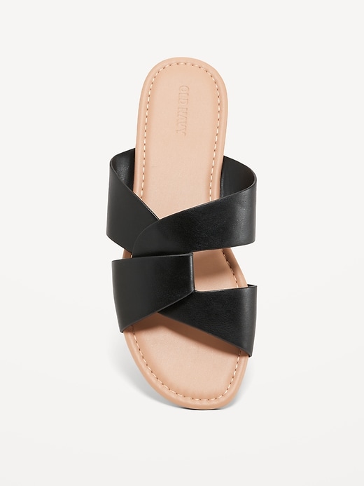 Image number 2 showing, Faux-Leather Link Strap Sandals for Women
