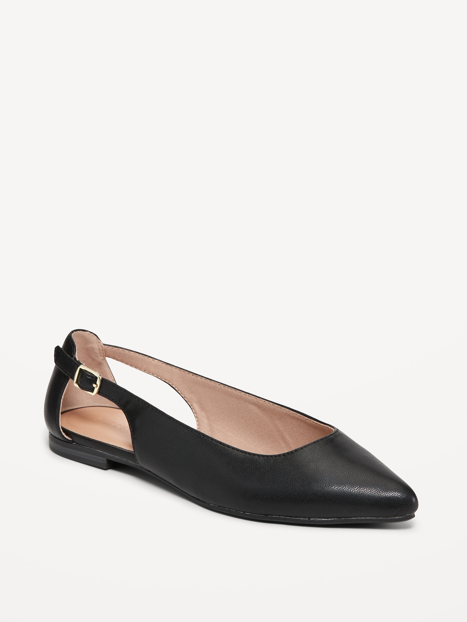 Navy sales flat slingbacks