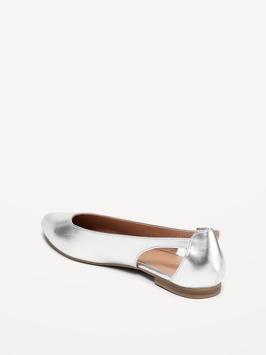 Image number 4 showing, Faux-Leather Slingback Ballet Flat