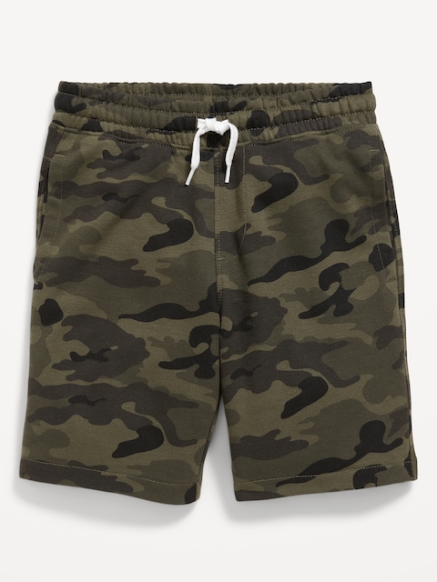 Short de jogging en molleton pour Garçon (au genou) - Motif Camouflage