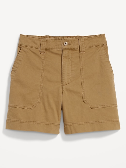 L'image numéro 4 présente Short chino authentique à taille haute, entrejambe de 12,5 cm