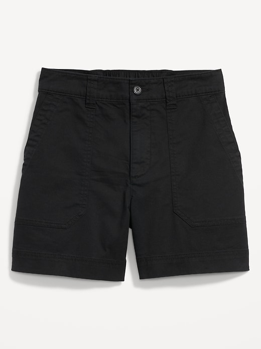 L'image numéro 4 présente Short chino authentique à taille haute, entrejambe de 12,5 cm