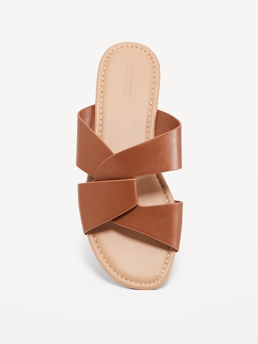 Faux-Leather Link Strap Sandals | Old Navy