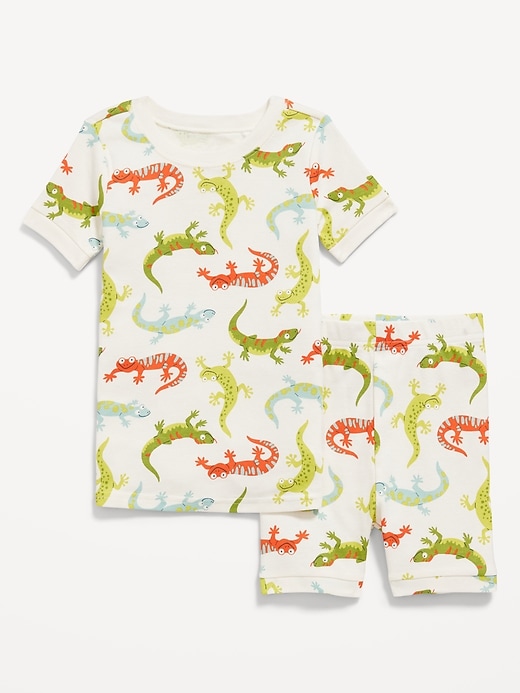 View large product image 1 of 2. Unisex Snug-Fit Printed Pajama Shorts Set for Toddler & Baby