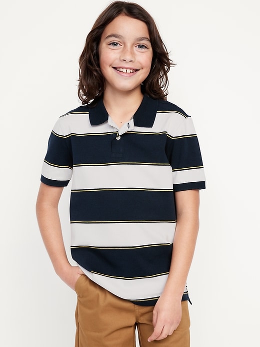 View large product image 1 of 3. Printed Pique Polo Shirt for Boys