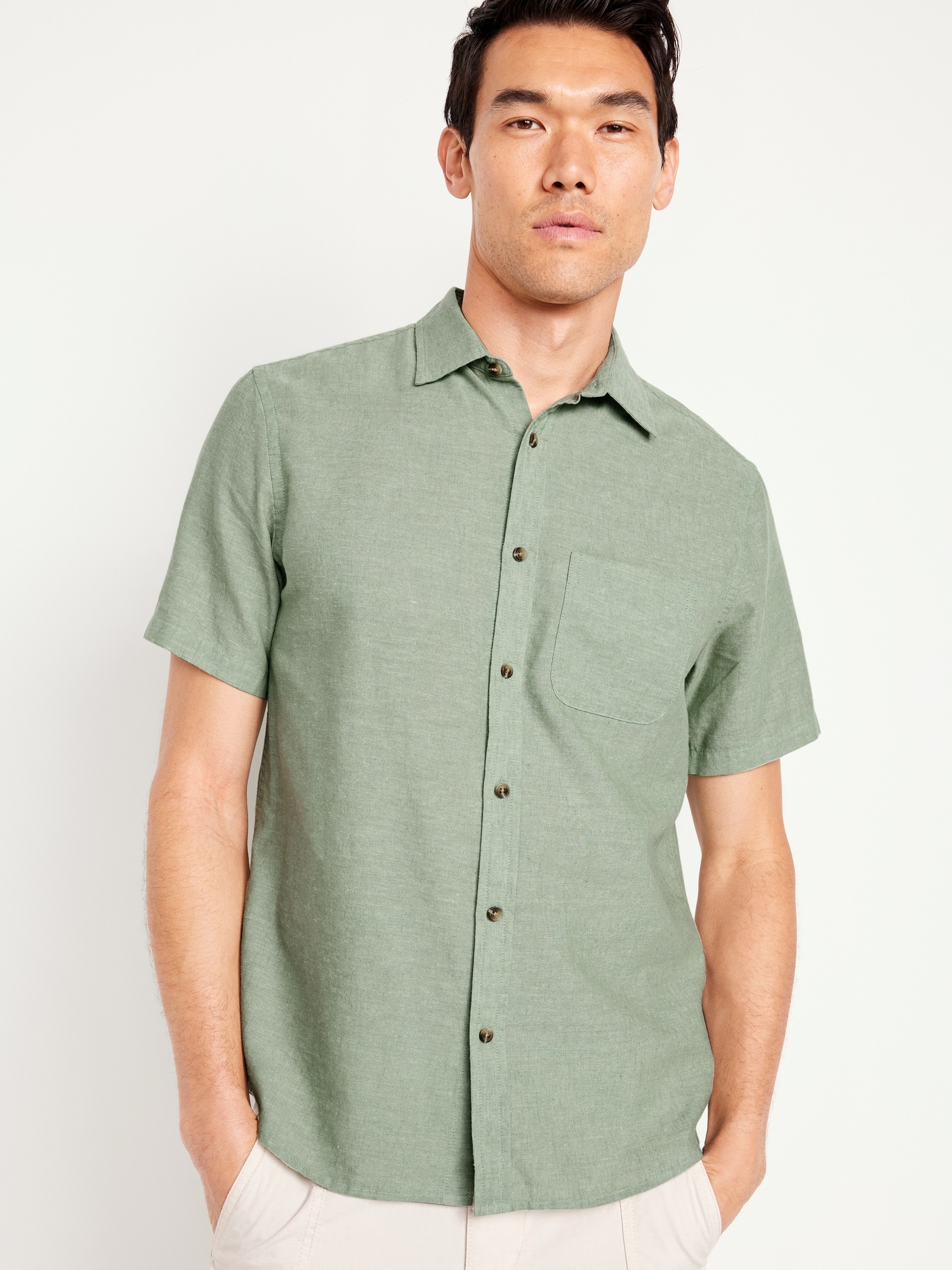 Classic Fit Everyday Linen-Blend Shirt