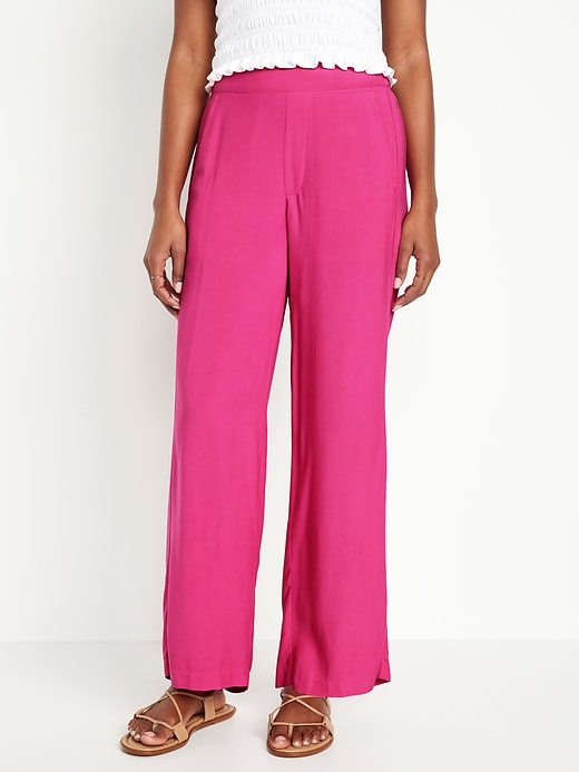 Image number 1 showing, High-Waisted Playa Wide-Leg Pants