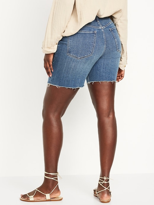 Image number 6 showing, High-Waisted OG Button-Fly Jean Shorts -- 7-inch inseam