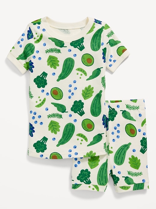 View large product image 1 of 2. Unisex Snug-Fit Printed Pajama Shorts Set for Toddler & Baby