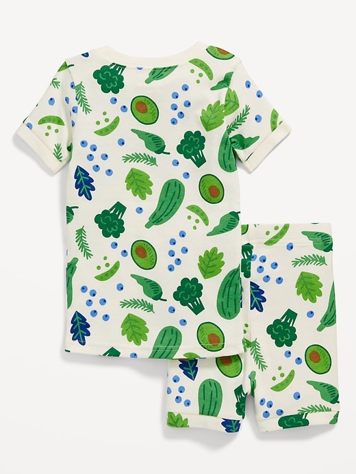 View large product image 2 of 2. Unisex Snug-Fit Printed Pajama Shorts Set for Toddler & Baby