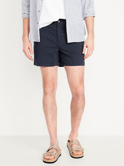 Image number 1 showing, Slim Built-In Flex Rotation Chino Shorts -- 5-inch inseam