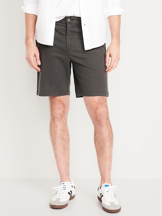 Image number 1 showing, Slim Built-In Flex Rotation Chino Shorts -- 8-inch inseam