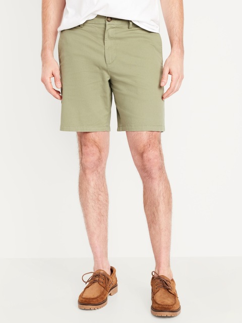 Slim Built-In Flex Rotation Chino Shorts -- 8-inch inseam
