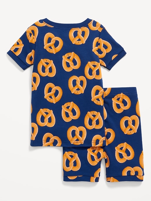 View large product image 2 of 2. Unisex Snug-Fit Printed Pajama Shorts Set for Toddler & Baby