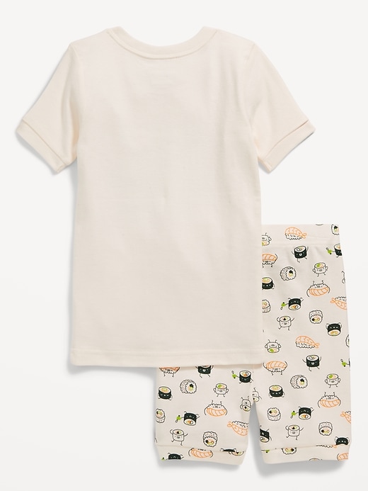 View large product image 2 of 2. Unisex Snug-Fit Graphic Pajama Shorts Set for Toddler & Baby