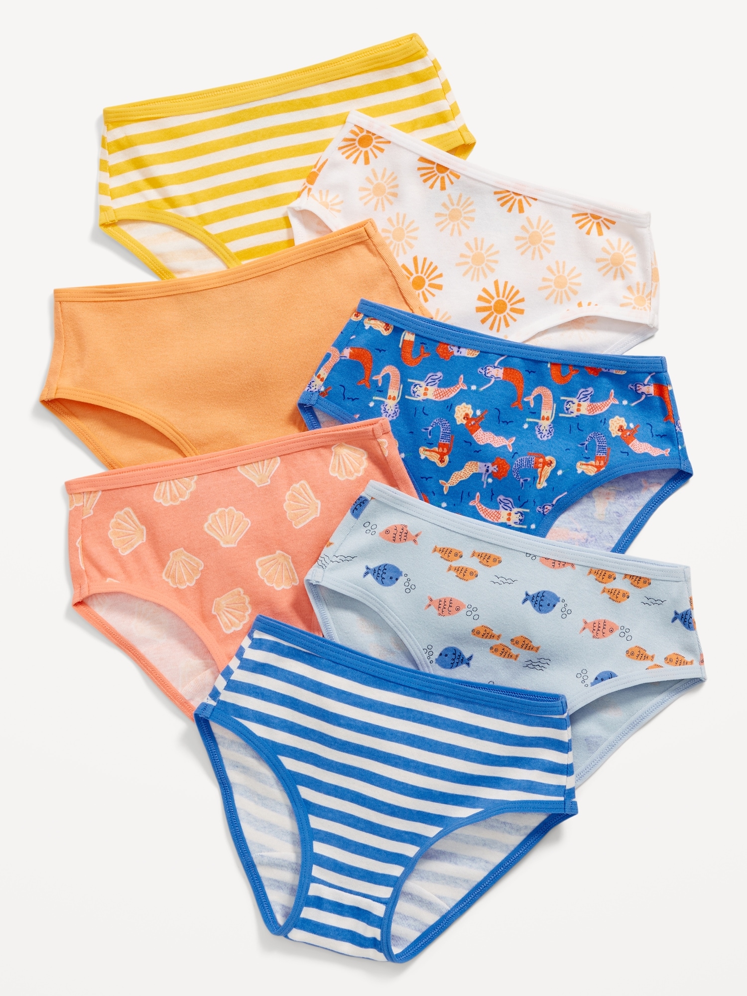 Wonder Nation Girls Bikini Underwear, Assorted Color Panties, 10