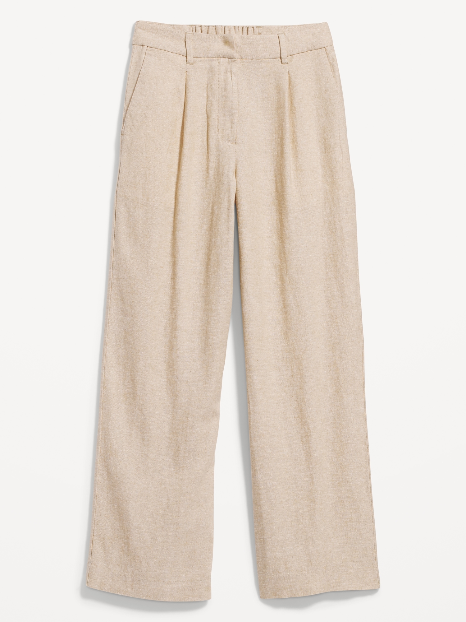 Extra High-Waisted Linen-Blend Wide-Leg Taylor Pants
