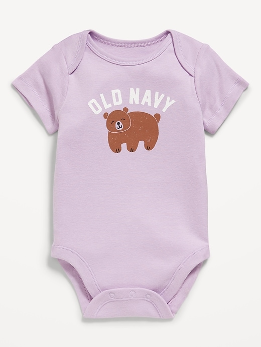 View large product image 1 of 1. Short-Sleeve Logo-Graphic Bodysuit for Baby