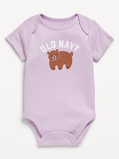 Short-Sleeve Logo-Graphic Bodysuit for Baby