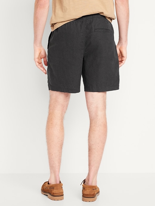 Image number 5 showing, Linen-Blend Jogger Shorts -- 7-inch inseam