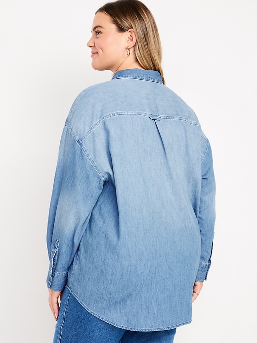 Image number 8 showing, Oversized Button-Down Boyfriend Shirt