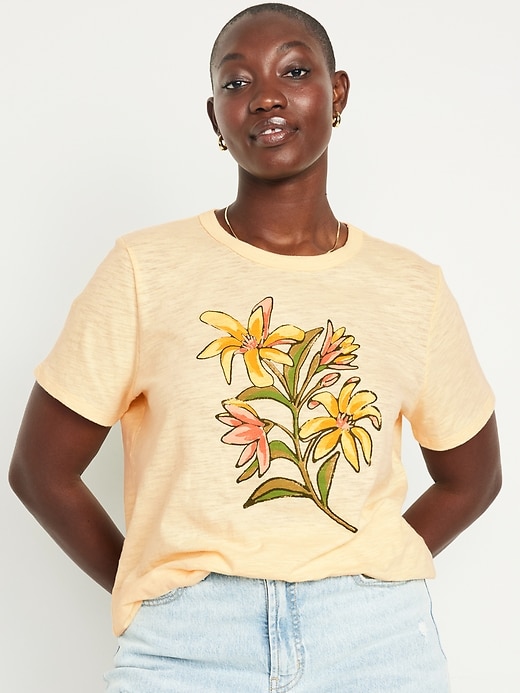 L'image numéro 5 présente T-shirt passe-partout imprimé en tricot flammé pour Femme
