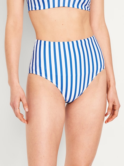 Culotte de bikini coupe française à taille haute