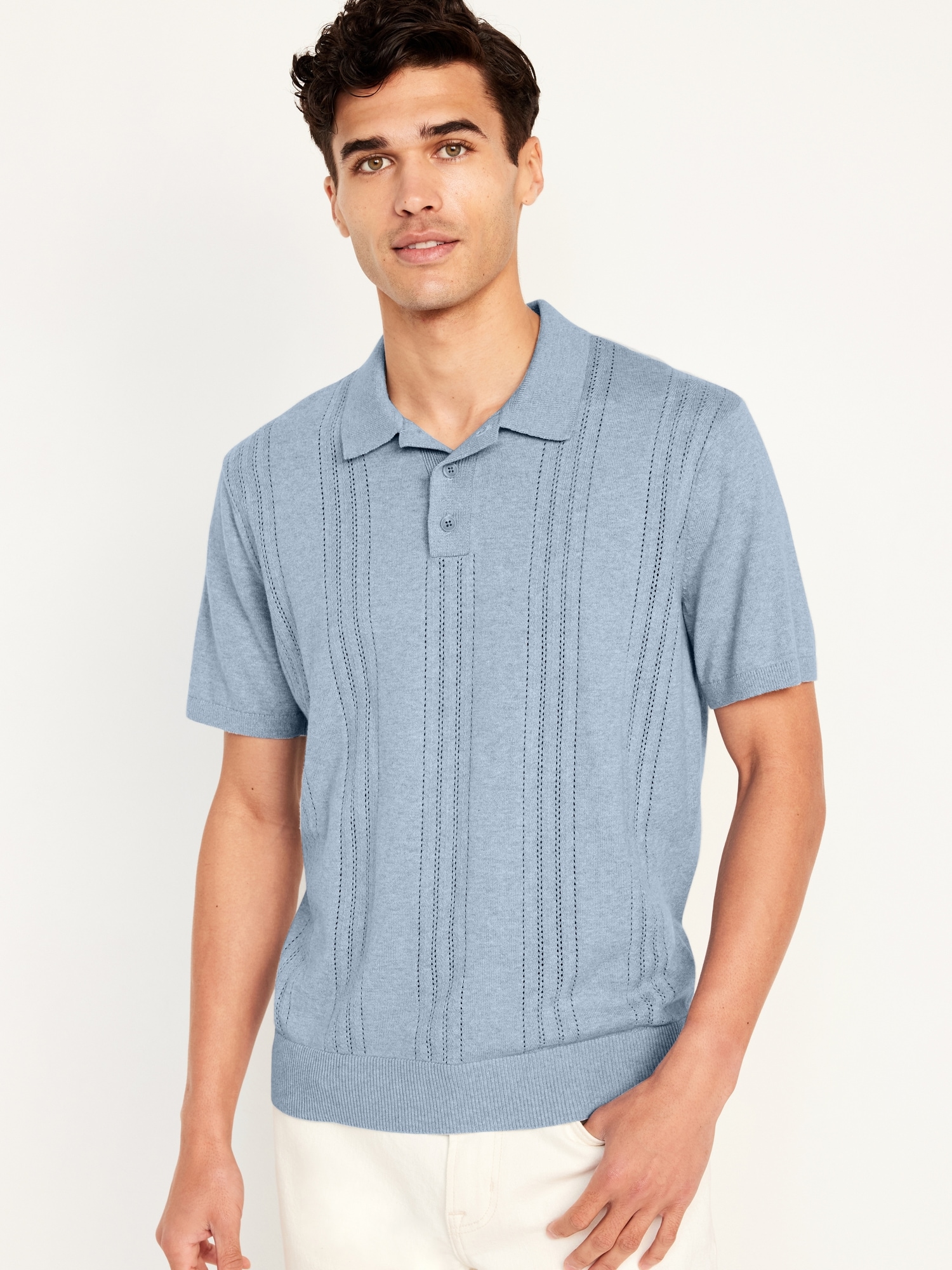 新品即決 supreme22ss open knit stripezip polo ポロシャツ 