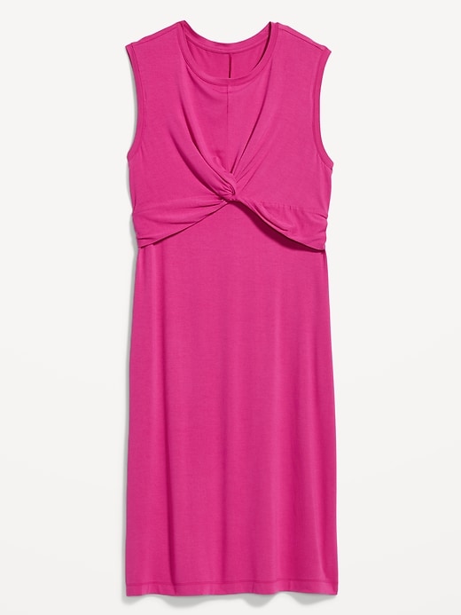 View large product image 2 of 2. Maternity Twist-Front Nursing Dress