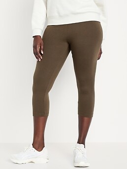 Khaki shop cropped leggings