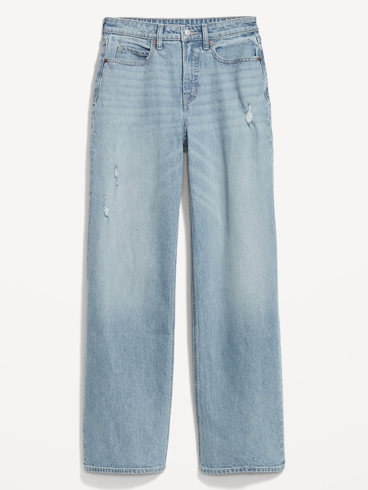 Image number 4 showing, Curvy Extra High-Waisted Wide-Leg Jeans