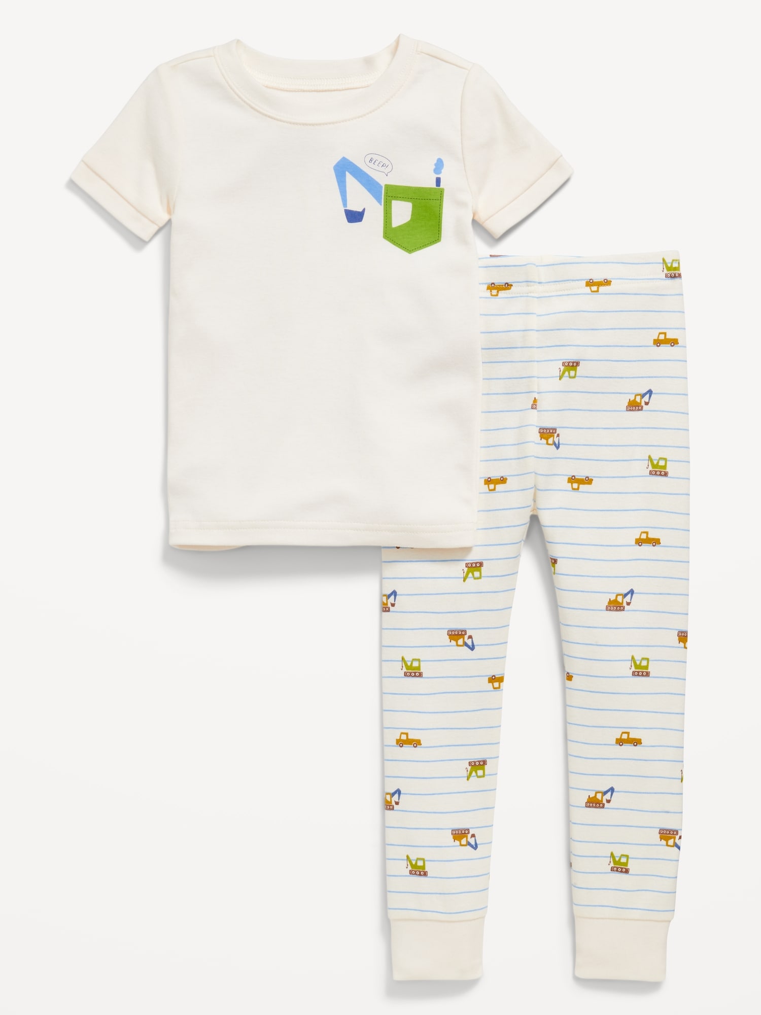 Unisex Snug-Fit Graphic Pajama Set for Toddler & Baby