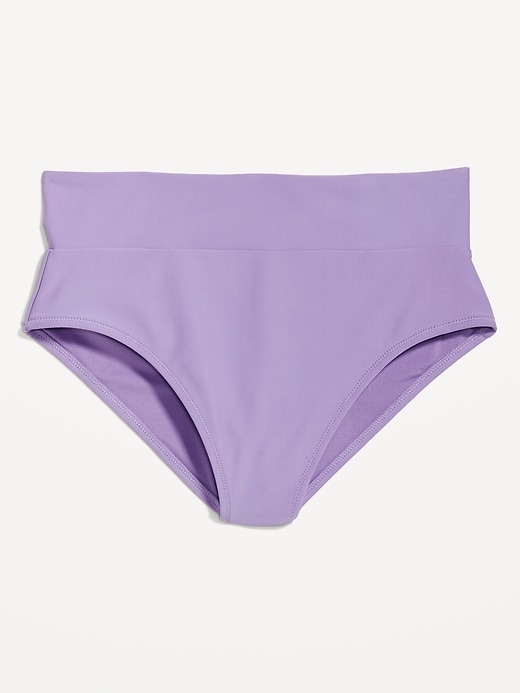 Image number 4 showing, Banded High-Waist Bikini Swim Bottoms