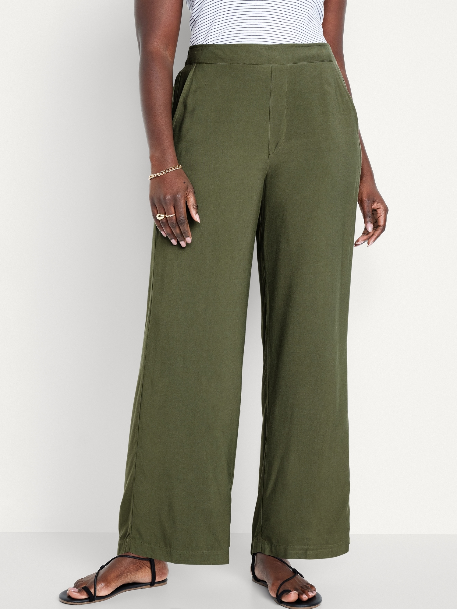 High-Waisted Playa Wide-Leg Pants | Old Navy