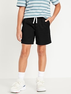 Twill Non-Stretch Jogger Shorts for Boys (Above Knee)