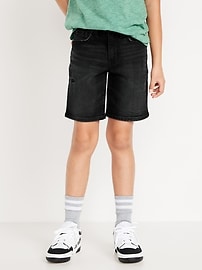 Image number 1 showing, Above Knee 360° Stretch Ripped Jean Shorts for Boys