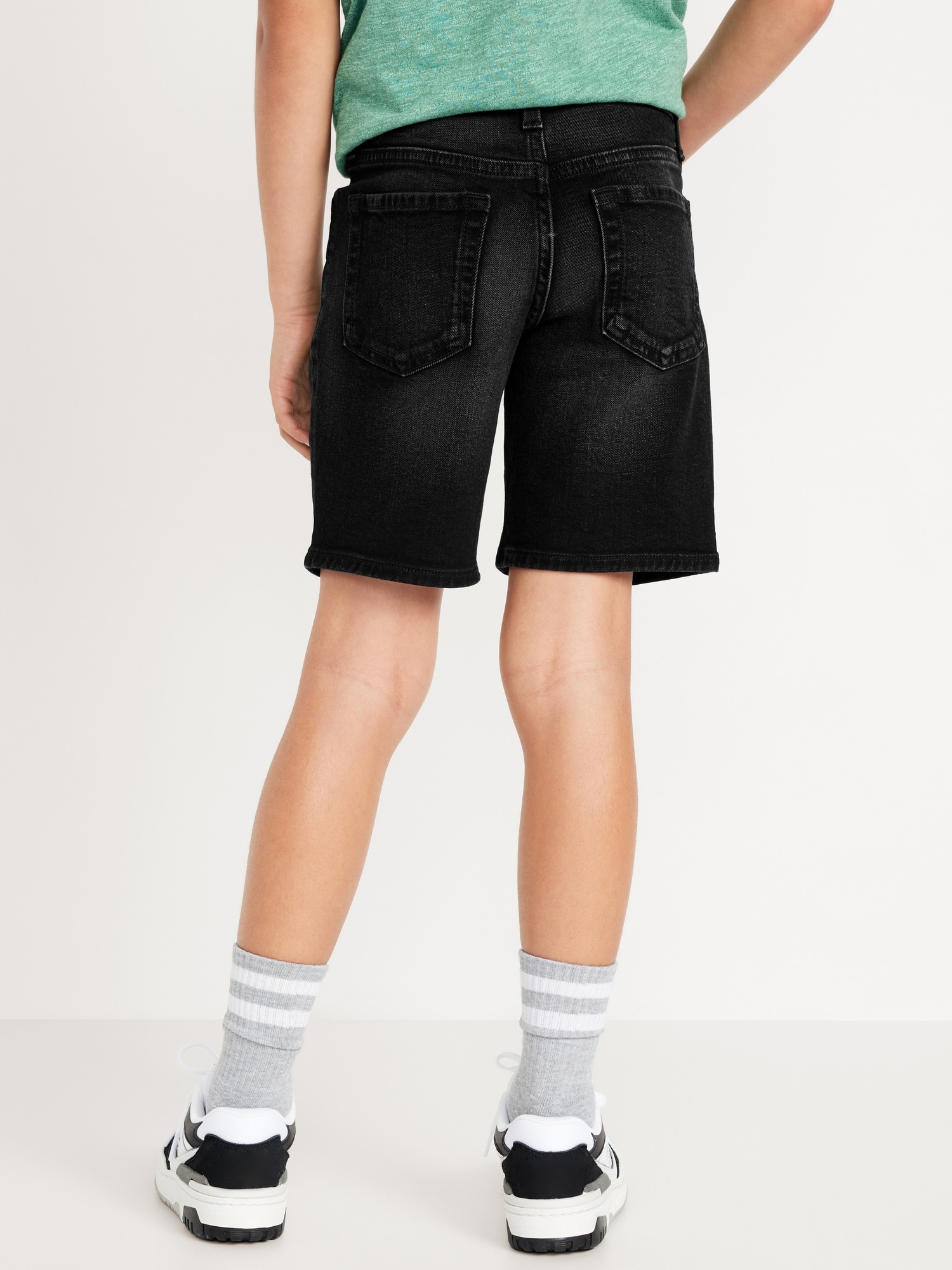 Above Knee 360° Stretch Ripped Jean Shorts for Boys