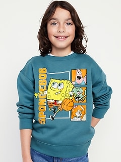 Gender-Neutral Licensed Graphic Crew-Neck Sweatshirt for Kids