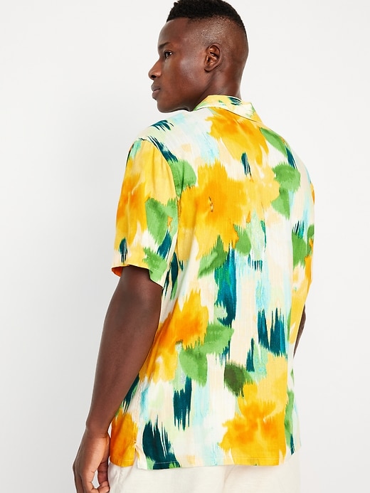 Image number 2 showing, Short-Sleeve Slub-Knit Camp Shirt
