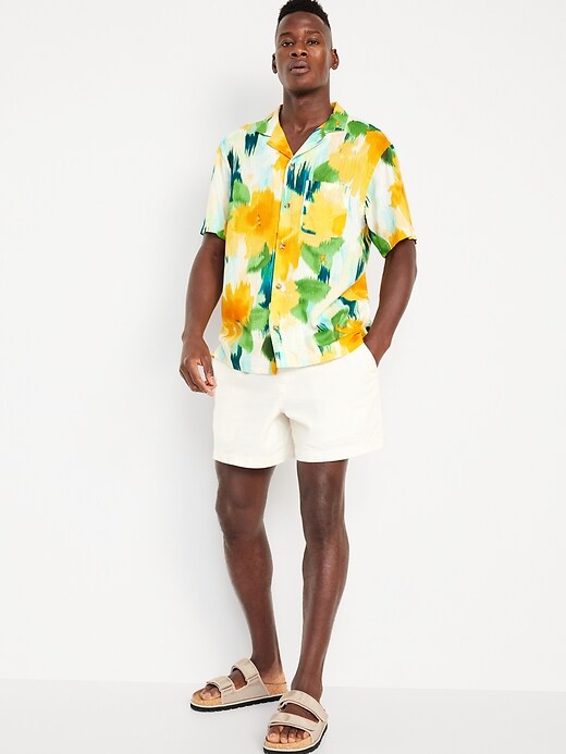 Image number 3 showing, Short-Sleeve Slub-Knit Camp Shirt