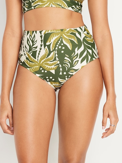 Image number 1 showing, High-Waisted French-Cut Bikini Swim Bottoms