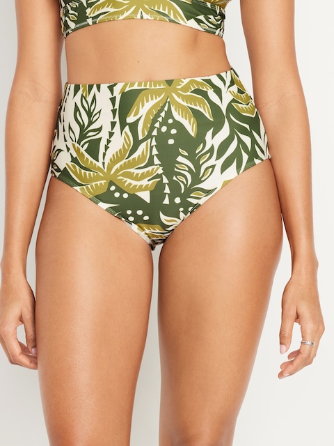 High-Waisted French-Cut Bikini Swim Bottoms