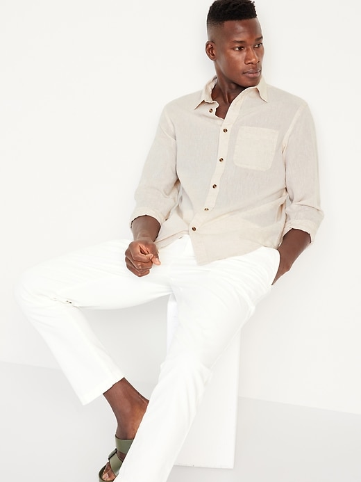 Image number 6 showing, Classic Fit Everyday Linen-Blend Shirt