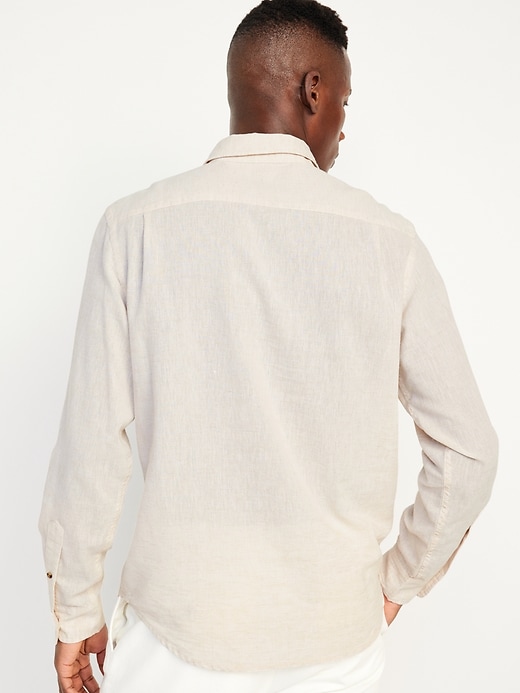 Image number 5 showing, Classic Fit Everyday Linen-Blend Shirt