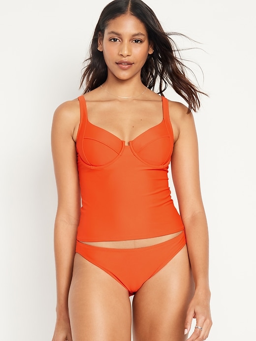 Image number 1 showing, Underwire Tankini Swim Top