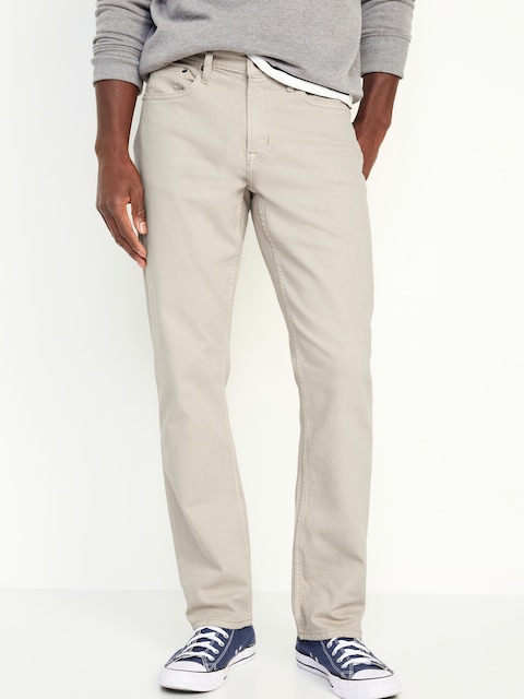 Straight Five-Pocket Pants - Beige