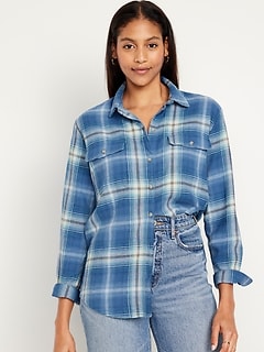 Loose Flannel Boyfriend Shirt