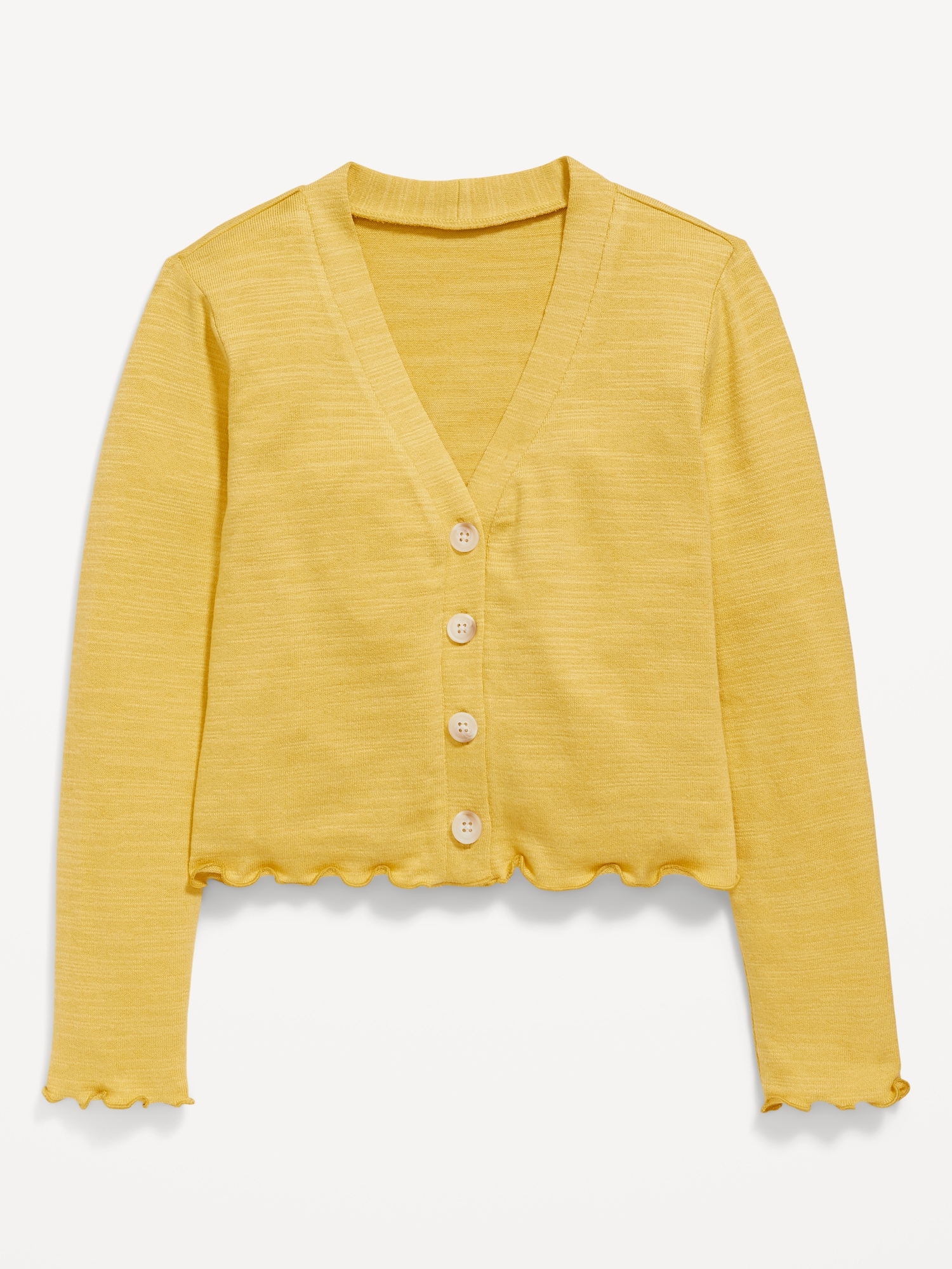 Girls on sale mustard cardigan