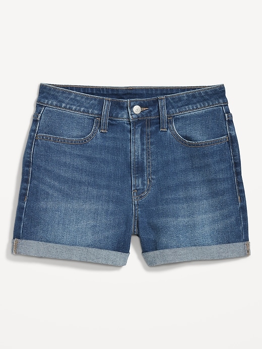 Image number 4 showing, High-Waisted Wow Jean Shorts -- 3-inch inseam